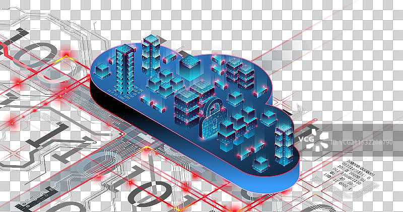 云计算概念抽象连接图片素材