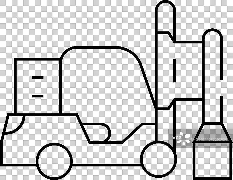 打桩机线条图标孤立图片素材