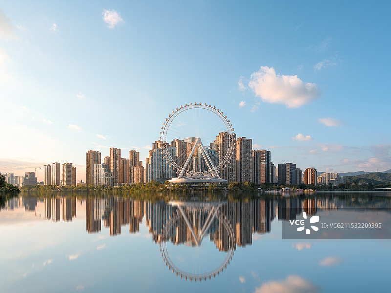 福州晋安湖公园摩天轮图片素材