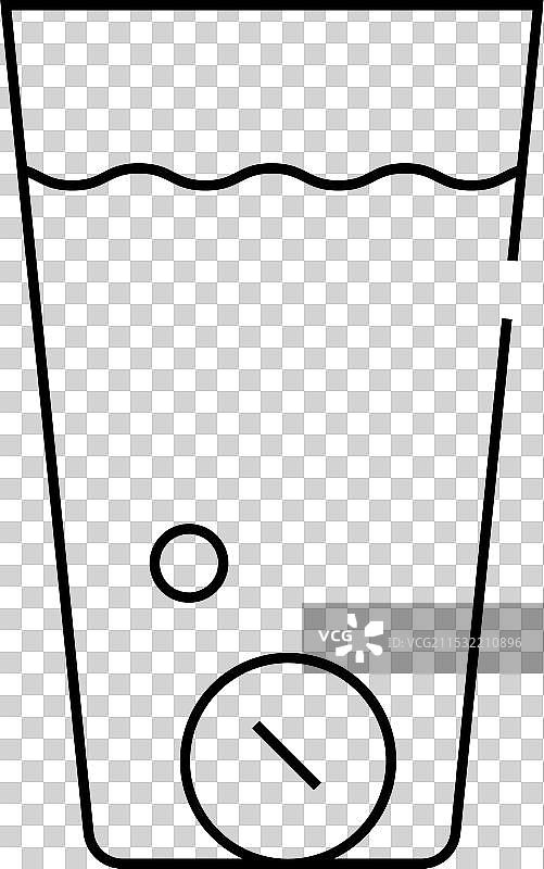 水杯过滤药片线条图标图片素材