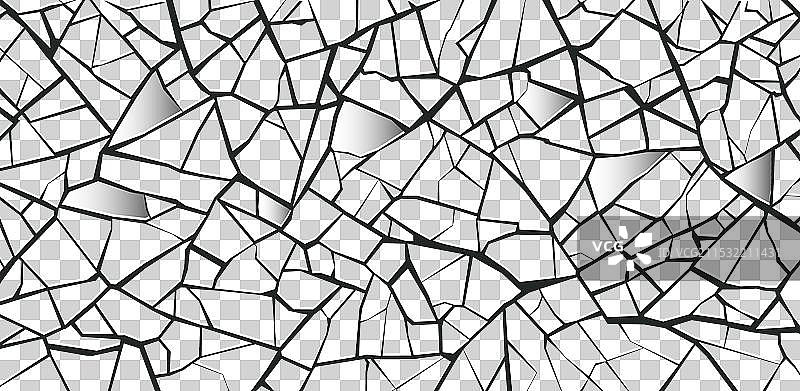 破碎的透明玻璃碎片图片素材