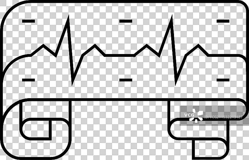心脏心电图线条图标图片素材