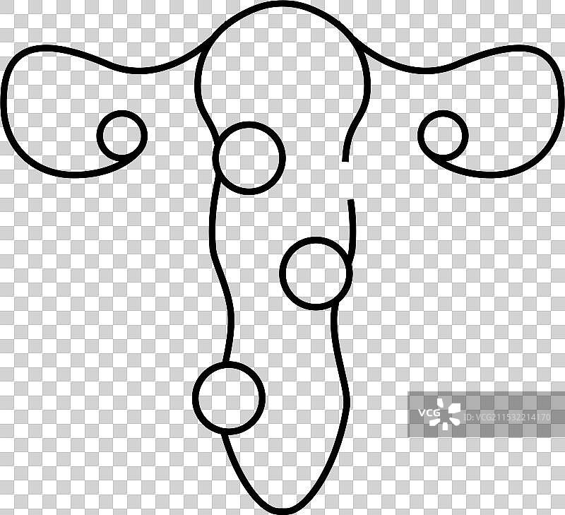 宫颈病理学线条图标图片素材