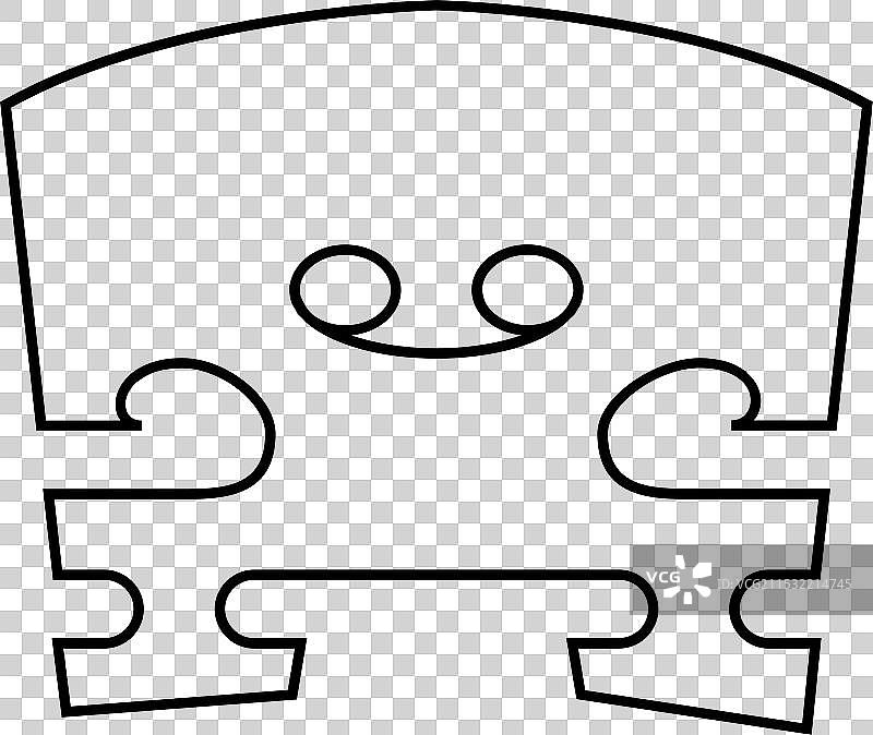 黑色小提琴线条图标图片素材