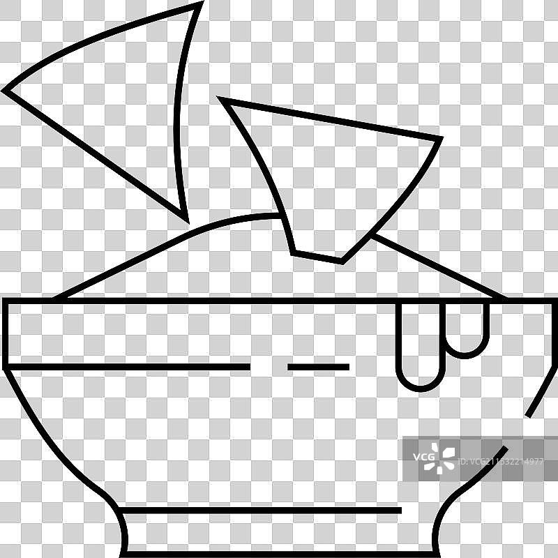 带有辣酱的玉米片线条图标图片素材