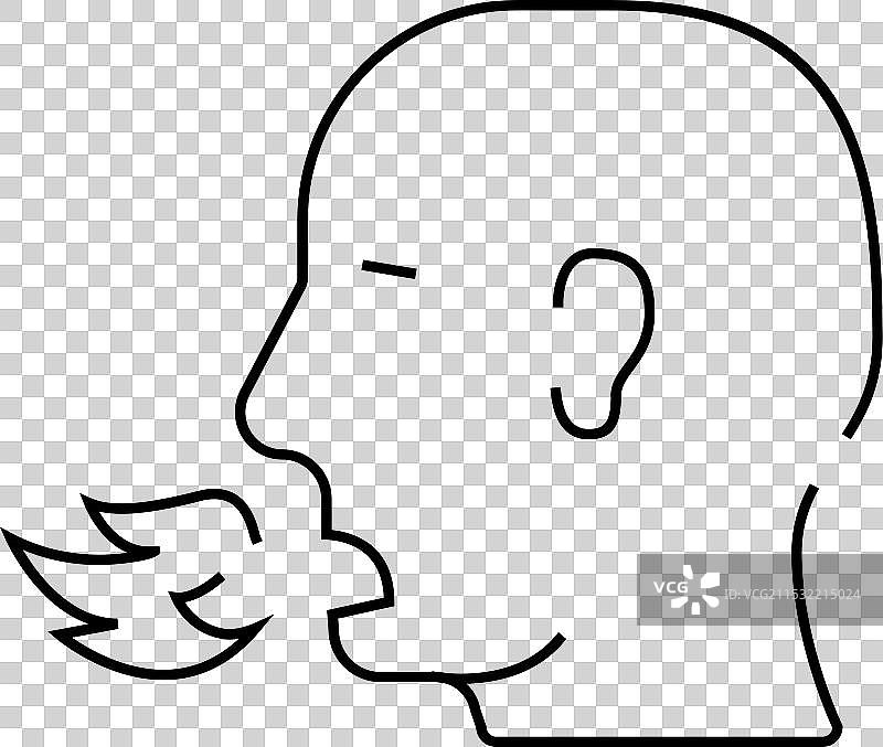 喷火男子线条图标图片素材