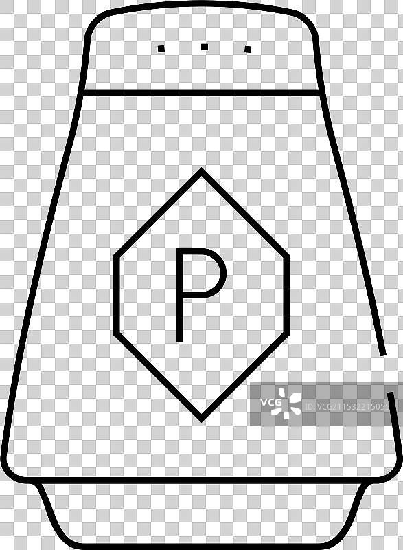 黑色胡椒香料线条图标图片素材