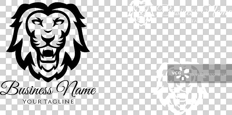 狮头轮廓标志模板图片素材