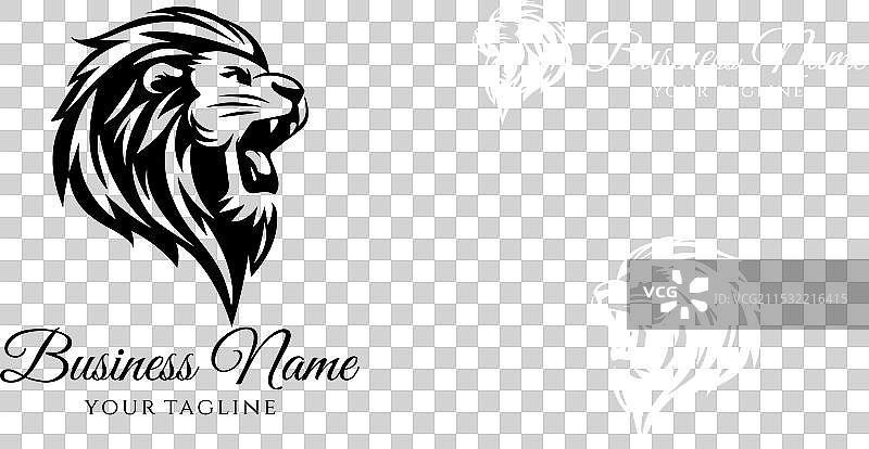 狮头轮廓标志模板图片素材