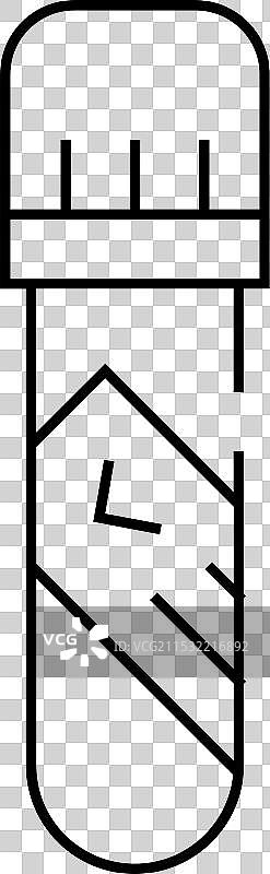 血液分析线条图标黑色图片素材