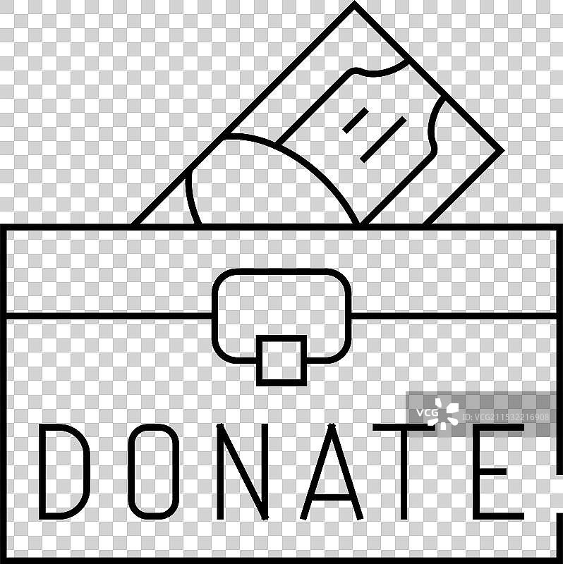 为艾滋病患者捐款的线条图标图片素材