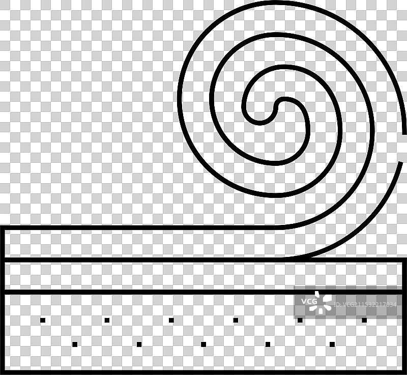 亚麻油地板或地毯地面覆盖线条图标图片素材