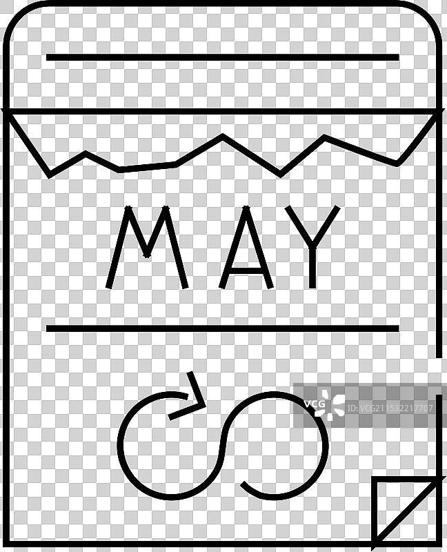 土拨鼠日线条图标黑色图片素材