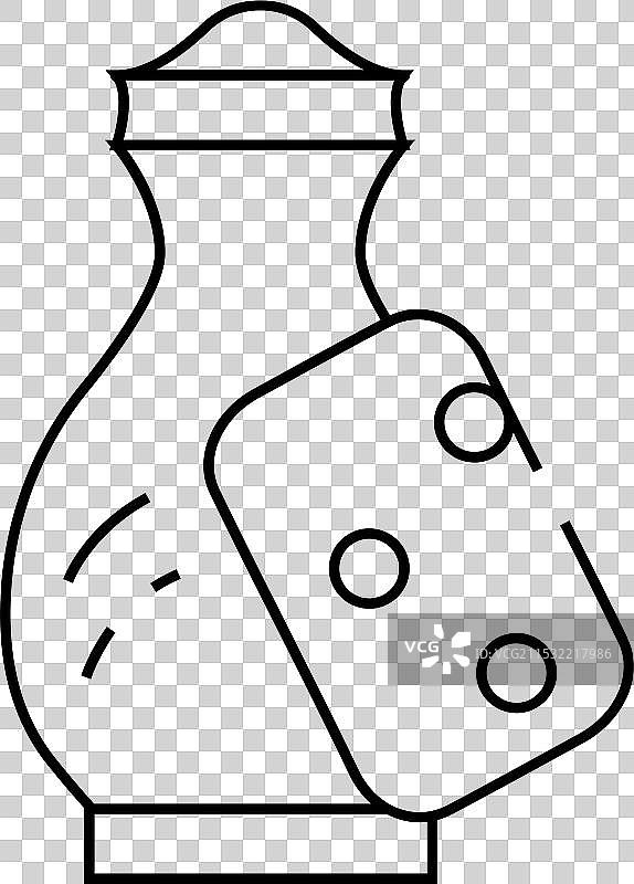 黑色的锅磨碎线条图标图片素材