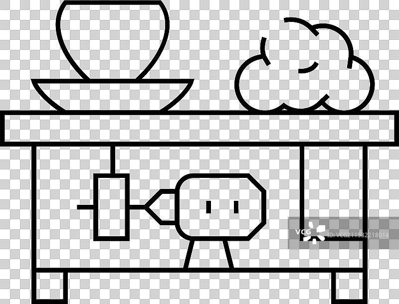 电动陶艺轮线条图标图片素材