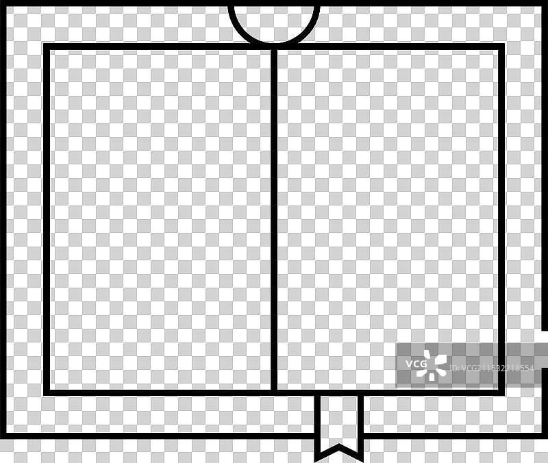 盲文书籍线条图标黑色图片素材