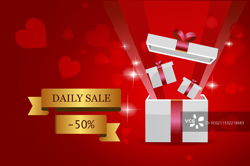 情人节礼盒文字图片素材