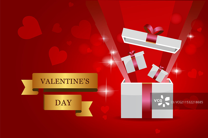 情人节礼盒文字图片素材