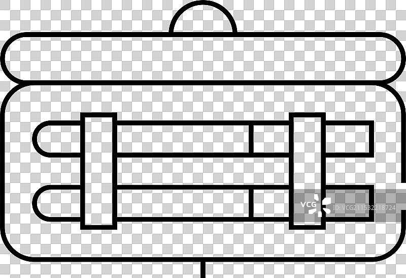 胰岛素注射器套件盒线条图标图片素材
