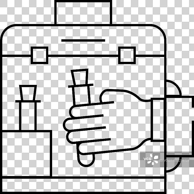 疫苗生产用真空室线条图标图片素材