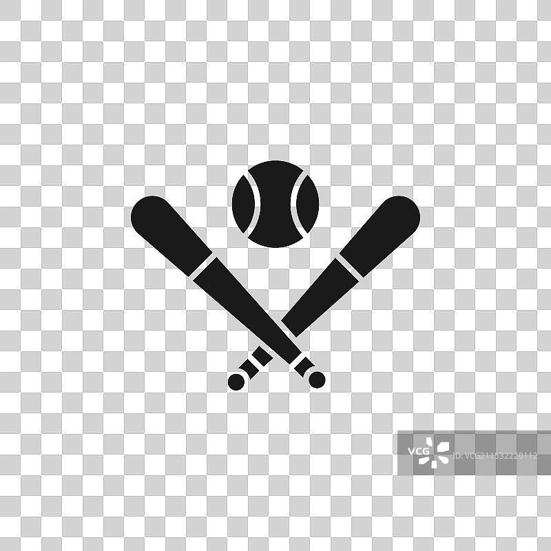 美国棒球运动图标集图片素材