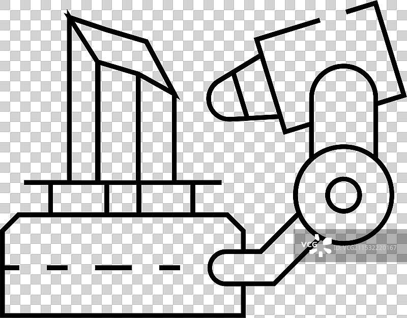 3D扫描仪线条图标扁平设计图片素材