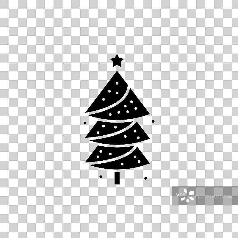 圣诞树图标集，节日树的象征图片素材