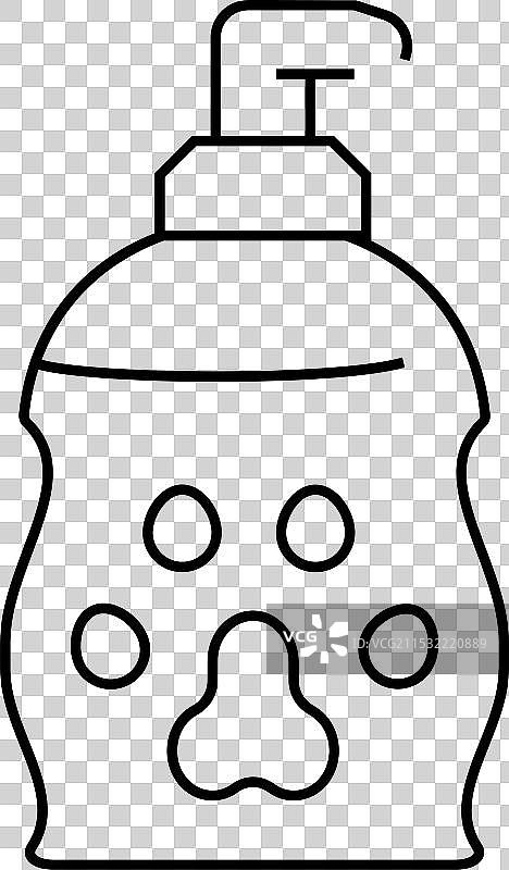 动物洗涤液皂的线条图标图片素材