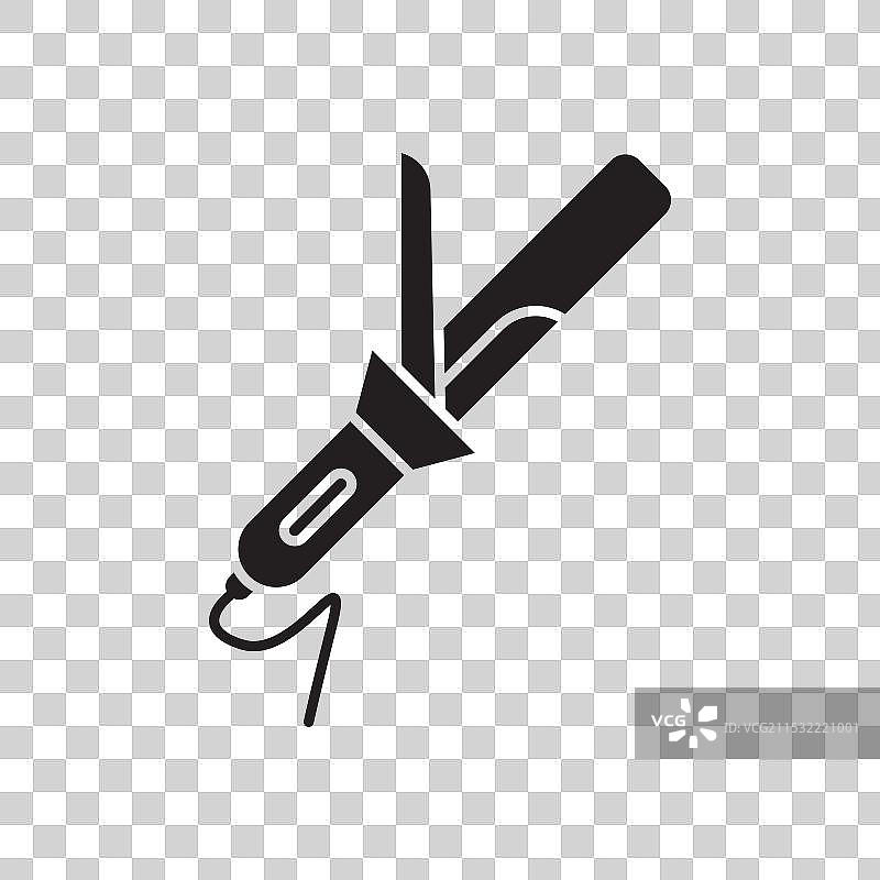 卷发器图标集 女性发型师卷发器图片素材