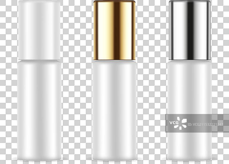 一组空白的生物光子化妆品瓶图片素材