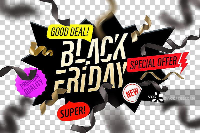 黑色星期五促销概念爆炸效果图片素材