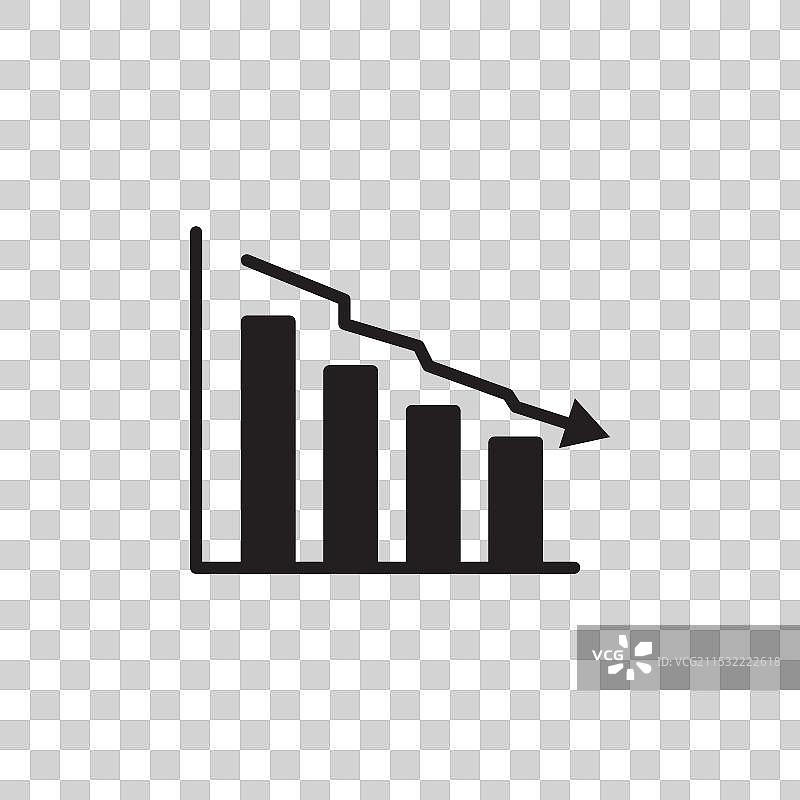 下降图表图标集图片素材