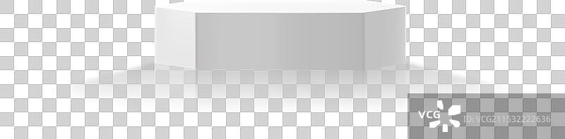 白色房间内的讲台，逼真的展示3D风格图片素材