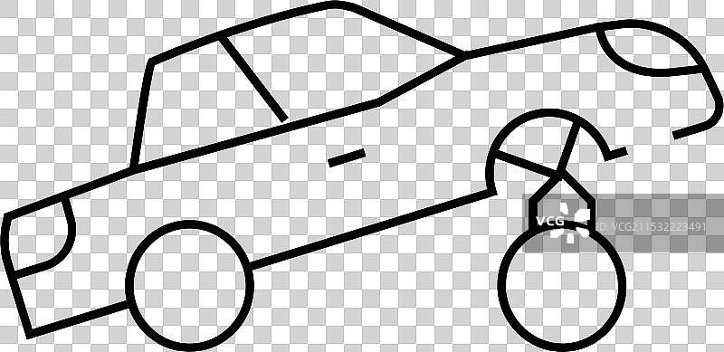 汽车说唱歌手线条图标扁平设计图片素材