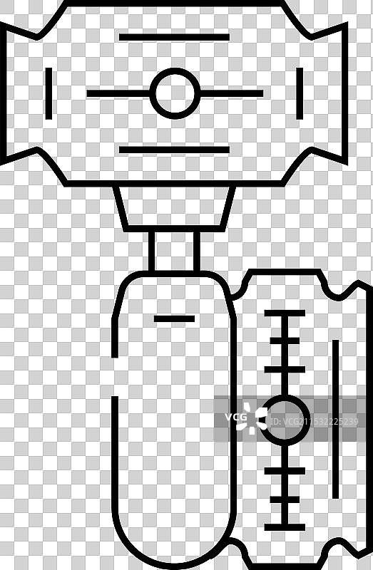 刀片去茧器线条图标图片素材