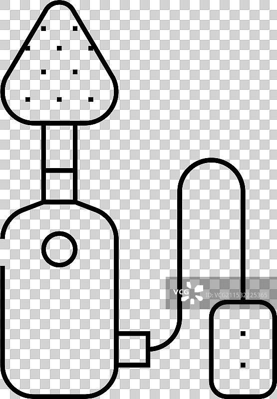 电子去茧器设备线条图标图片素材