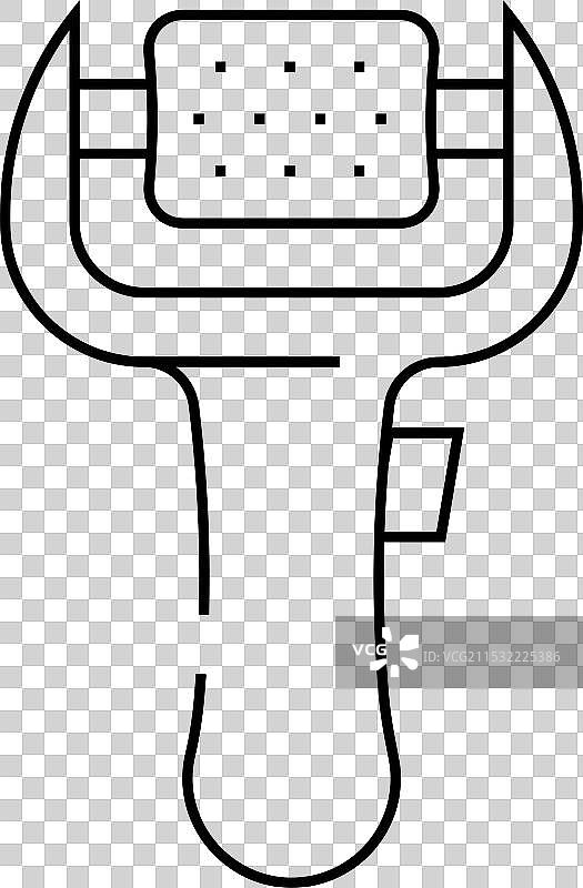 足部护理工具去茧器线条图标图片素材