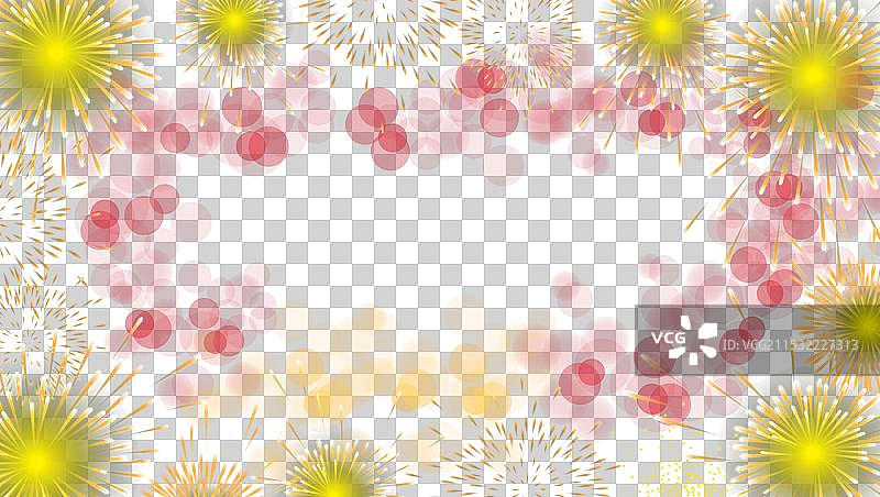 绚丽的红色烟花照亮夜空图片素材