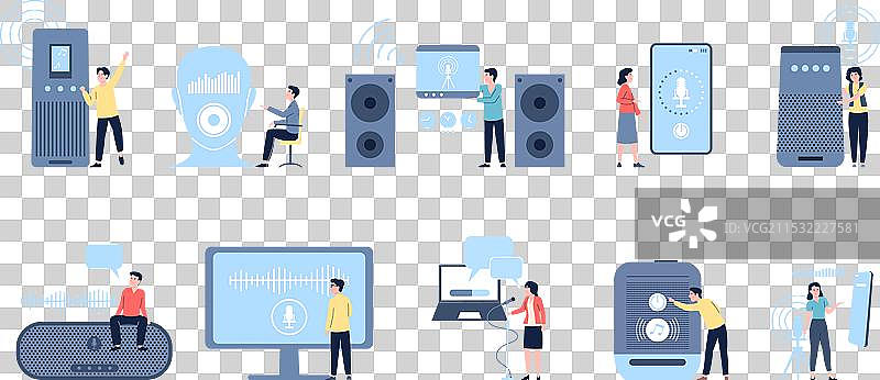 虚拟语音助手数字智能音箱图片素材