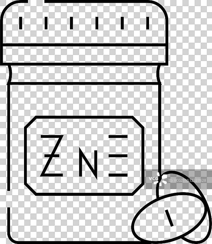 锌片微量元素线条图标图片素材