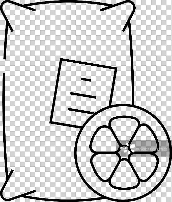 黑色柠檬酸线条图标图片素材