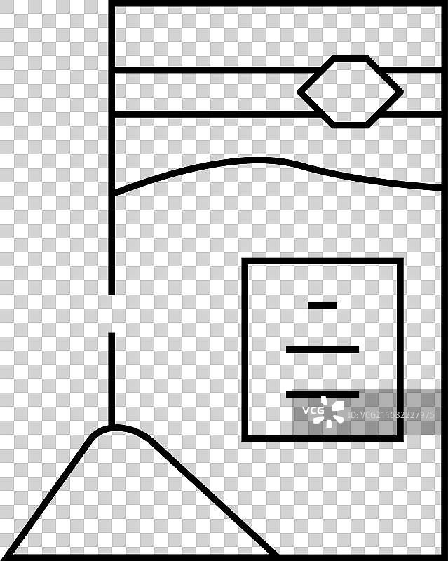 苯甲酸钠线条图标图片素材