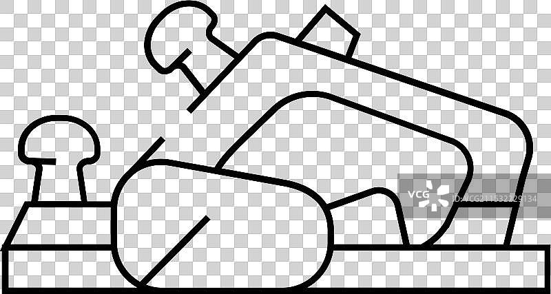 电动刨工具线条图标图片素材