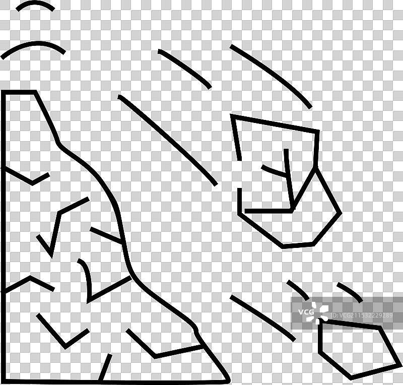 火山弹线条图标黑色图片素材