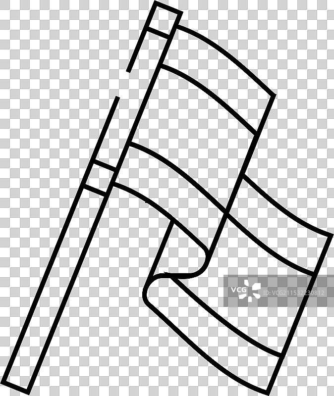 西班牙国旗线条图标图片素材