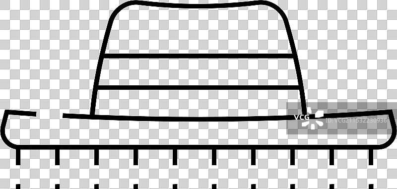 西班牙帽子线条图标图片素材