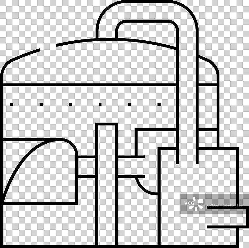 甲烷罐或沼气厂消化器或反应器图片素材