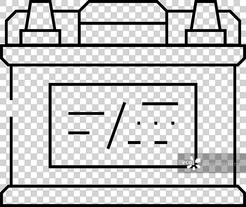 电动车电池线条图标图片素材
