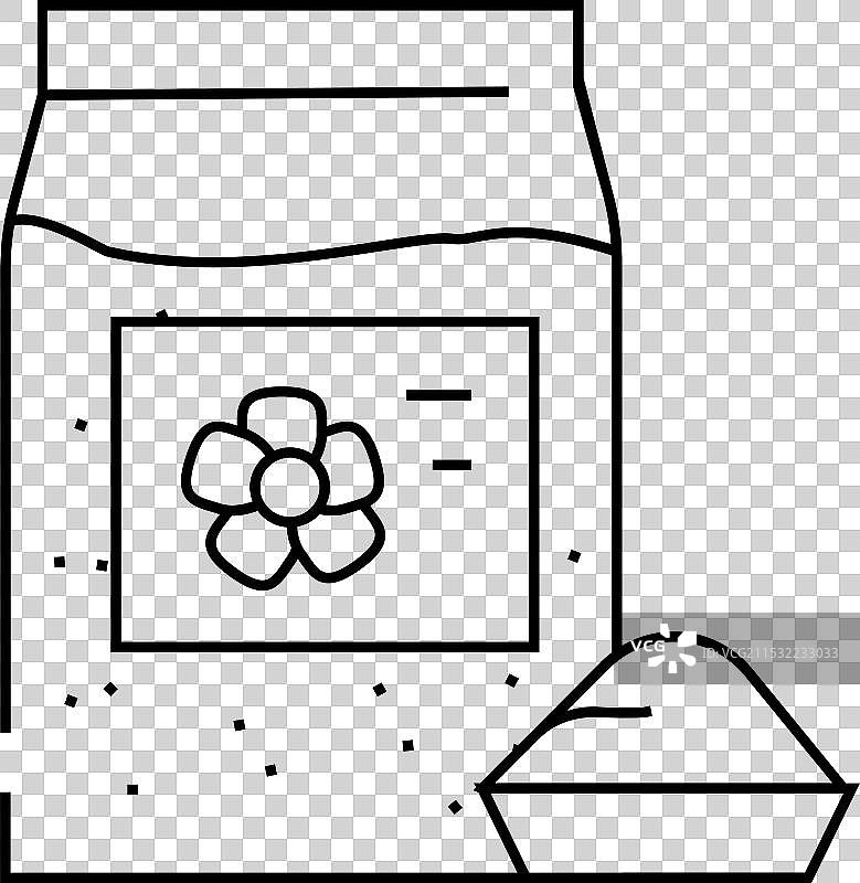 亚麻无麸质线条图标图片素材