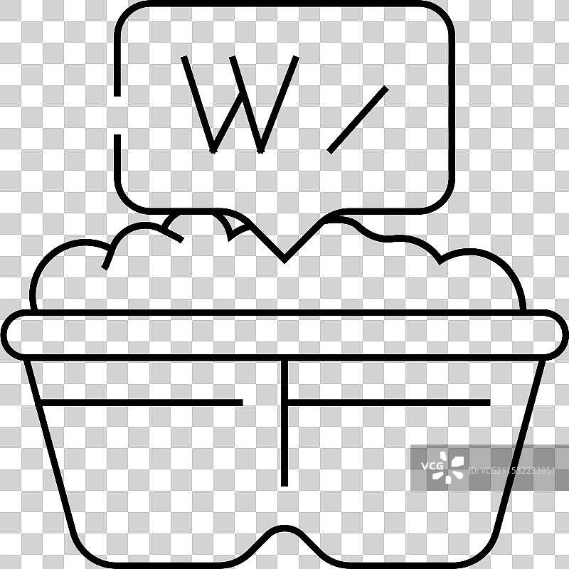 泥炭湿度含量线条图标图片素材